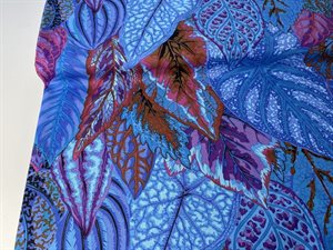 Patchwork stof - Kaffe Fassett  Coleus, stort løv i blå toner